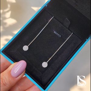 گوشواره بخیه نقره دخترانه GZ06