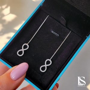 گوشواره بخیه نقره دخترانه GZ07