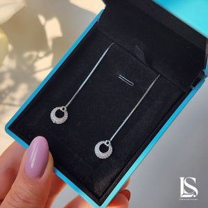 گوشواره بخیه نقره دخترانه GZ08