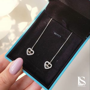 گوشواره بخیه نقره دخترانه GZ09