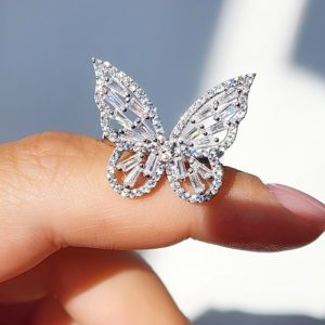 انگشتر نقره پروانه لاریسا HD02