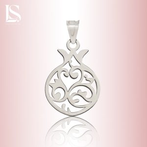 پلاک نقره دخترانه لیزری لاریسا (یلدایی) PD06