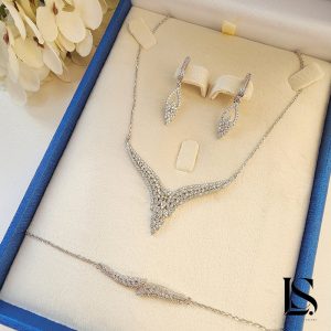 سرویس نقره زنجیری زنانه لاریسا SZ17