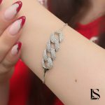دستبند نقره دخترانه زنجیری لاریسا DS41