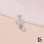 پلاک نقره دخترانه لاریسا PD24