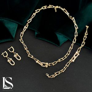 سرویس نقره زنانه مدل تیفانی آبکاری طلا کد SZ42
