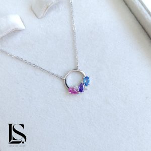 پلاک نقره دخترانه لاریسا طرح فانتزی PD26