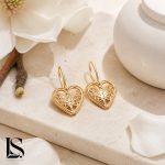 گوشواره نقره دخترانه طرح قلب کد GZ17 لاریسا