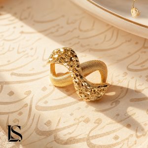 انگشتر نقره زنانه فیوژن طرح تابیده کد AZ33 لاریسا